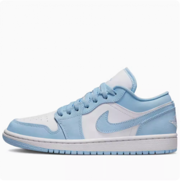 Air Jordan 1 Retro AJ1 Low White University Blue Casual Basketball Shoes DC0774-141