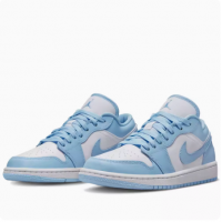 Air Jordan 1 Retro AJ1 Low White University Blue Casual Basketball Shoes DC0774-141