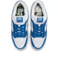 Born x Raised x Nike Dunk SB Low Blue and White Joint Sneakers FN7819-400