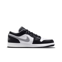 Nike Air Jordan 1 low shadow mens and womens basketball shoes black white gray 553558-040