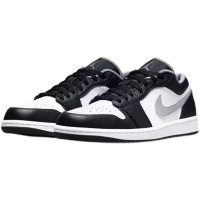 Nike Air Jordan 1 low shadow mens and womens basketball shoes black white gray 553558-040