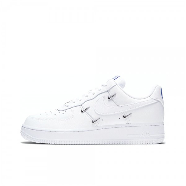 Nike AF1 AIR FORCE 1 women's four-hook white and blue low-top sneakers CT1990-100