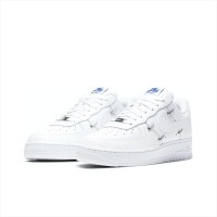 Nike AF1 AIR FORCE 1 women's four-hook white and blue low-top sneakers CT1990-100