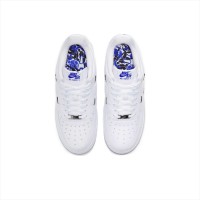 Nike AF1 AIR FORCE 1 women's four-hook white and blue low-top sneakers CT1990-100