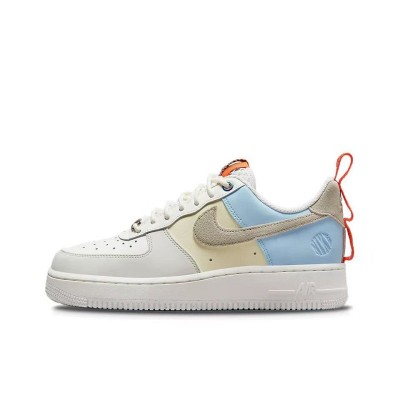 Nike Air Force 1 Low Air Force One AF1 Women's Shoes Gray Blue Casual Shoes DX6042-111