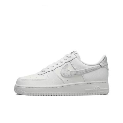 Nike Air Force 1 AF1 gray and white cashew flower women's board shoes DJ9942-100